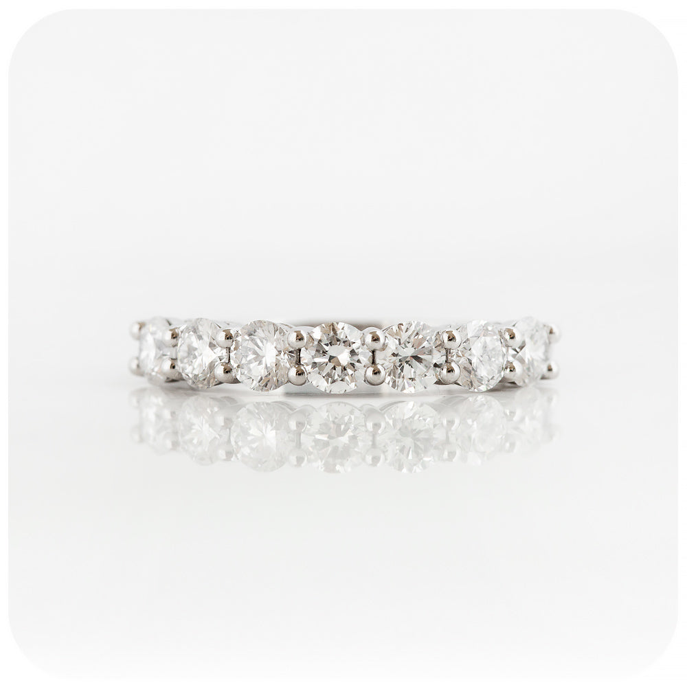 brilliant round cut moissanite wedding band ring - Victoria's Jewellery