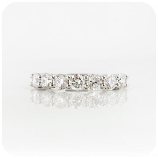 brilliant round cut moissanite wedding band ring - Victoria's Jewellery