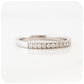 brilliant round cut moissanite half eternity stack wedding band ring - Victoria's Jewellery