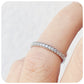 brilliant round cut moissanite half eternity stack wedding band ring - Victoria's Jewellery