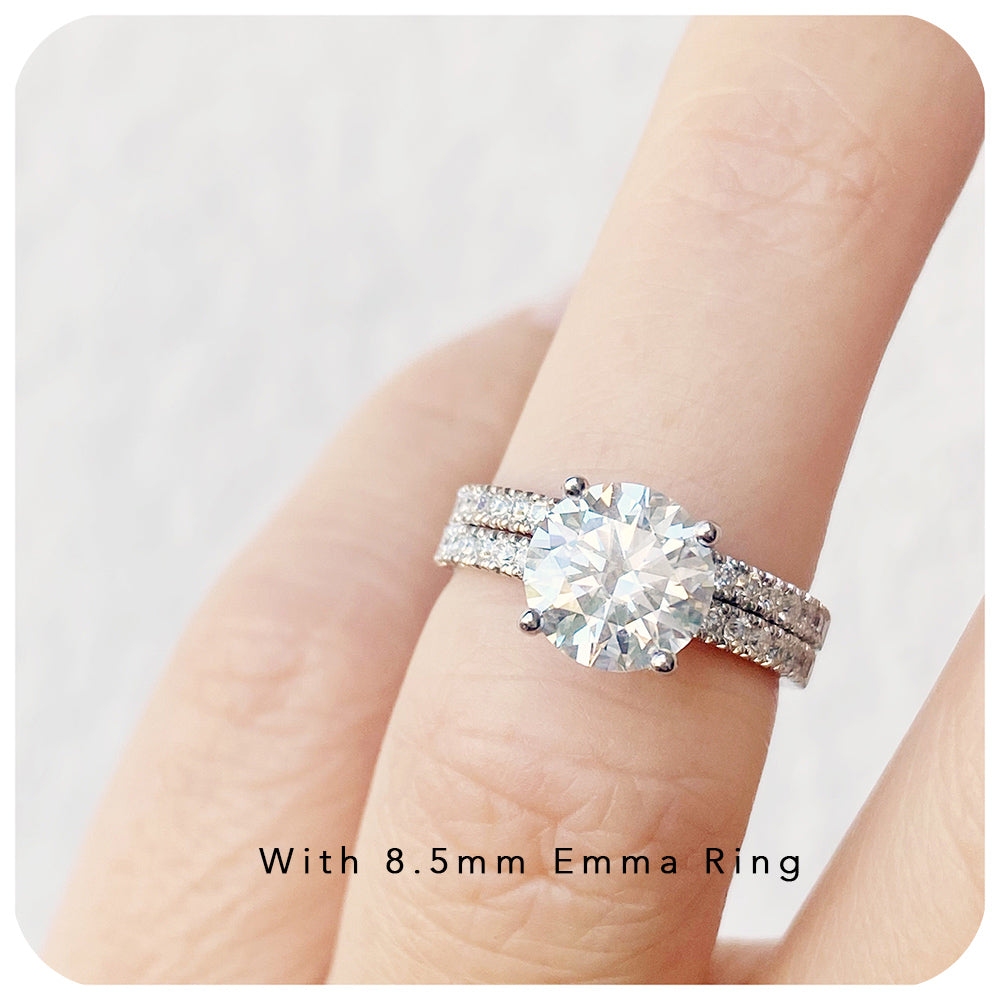 Brilliant cut sale moissanite