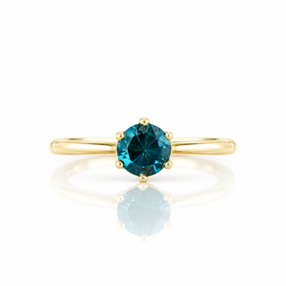 Tulip, a Six Claw London Blue Topaz Ring - Victoria's Jewellery