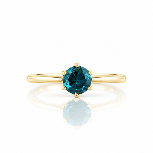 Tulip, a Six Claw London Blue Topaz Ring - Victoria's Jewellery