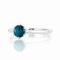 Tulip, a Six Claw London Blue Topaz Ring - Victoria's Jewellery