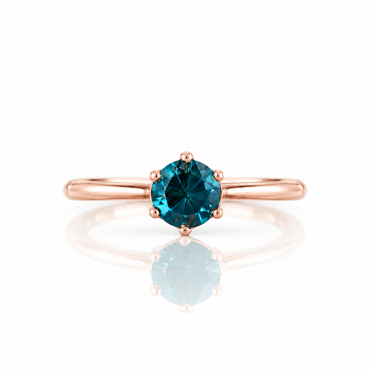 Tulip, a Six Claw London Blue Topaz Ring - Victoria's Jewellery