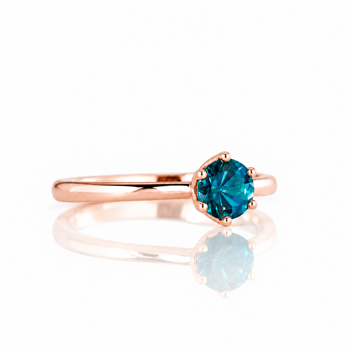 Tulip, a Six Claw London Blue Topaz Ring - Victoria's Jewellery