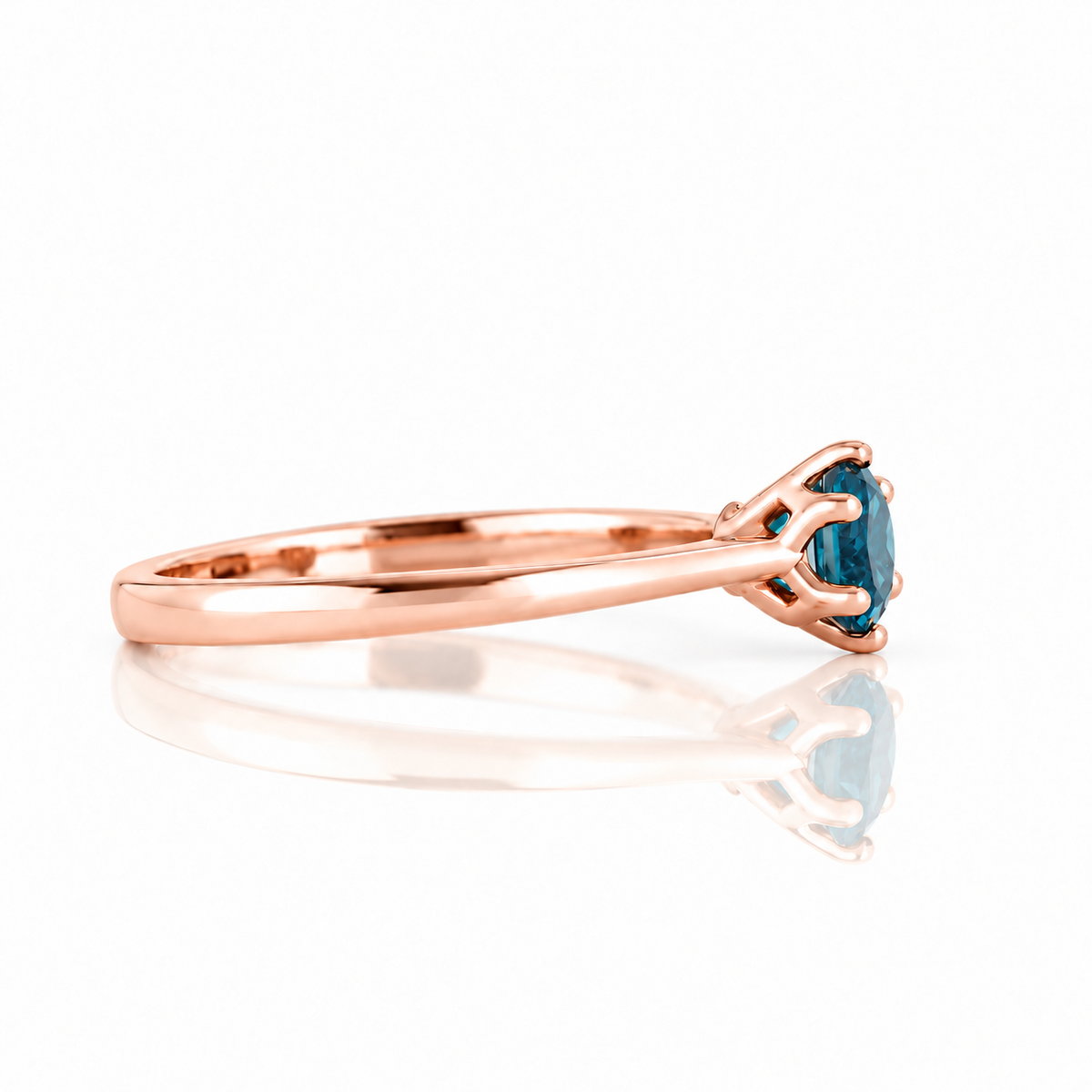 Tulip, a Six Claw London Blue Topaz Ring - Victoria's Jewellery