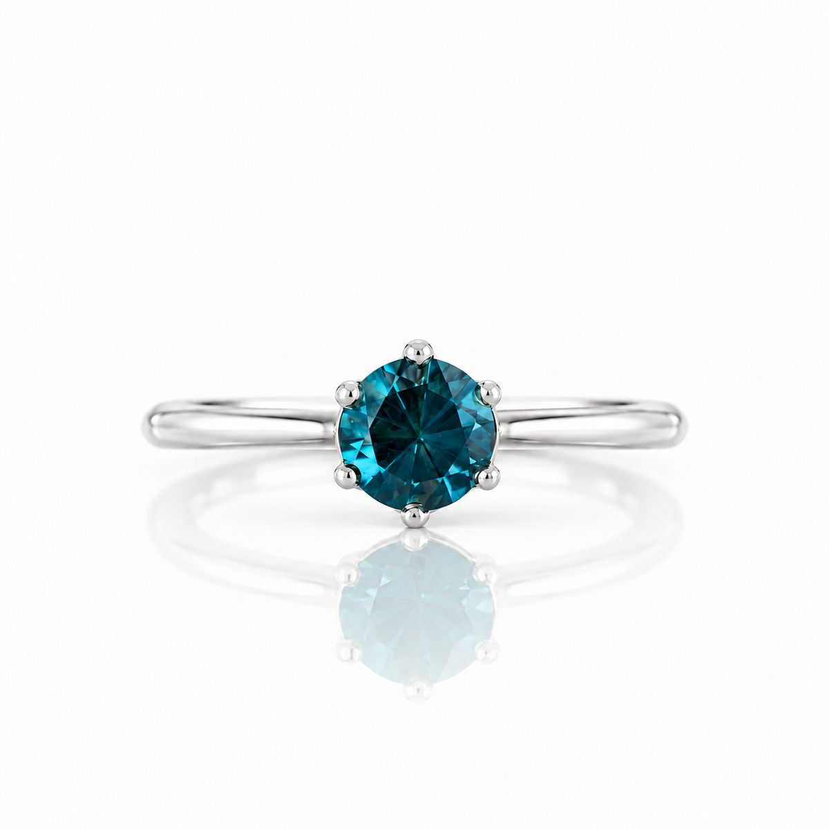 Tulip, a Six Claw London Blue Topaz Ring - Victoria's Jewellery