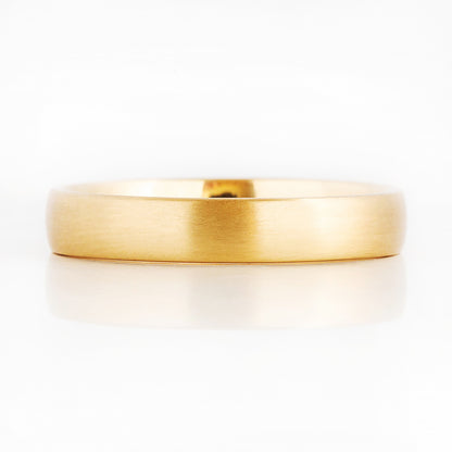 Brushed finish solid yellow gold mens wedding ring - Victoria's Jewellery