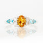 Ariana, a Citrine, Topaz and Sapphire Cluster Ring