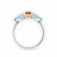 Ariana, a Citrine, Topaz and Sapphire Cluster Ring - Victoria's Jewellery