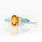 Ariana, a Citrine, Topaz and Sapphire Cluster Ring