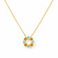 Circle of Life Necklace - Citrine and Sky Blue Topaz