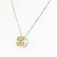 Circle of Life Necklace - Citrine and Sky Blue Topaz