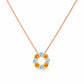 Circle of Life Necklace - Citrine and Sky Blue Topaz