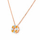 Circle of Life Necklace - Citrine and Sky Blue Topaz