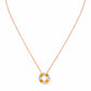 Circle of Life Necklace - Citrine and Sky Blue Topaz