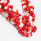 Bright Red Coral, Crystal and Fresh Water Pearl Necklace - Victoria's Jewellery