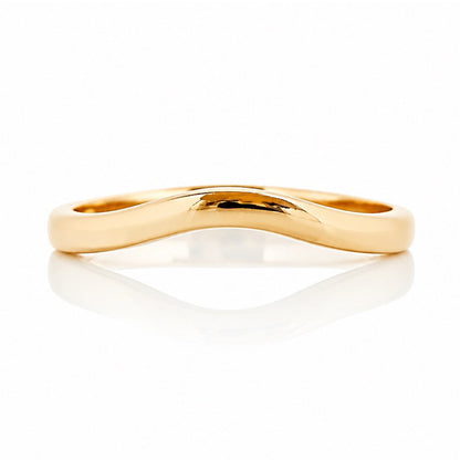 Lilly, a Curved Wedding Band Ring - Victoria's Jewellery