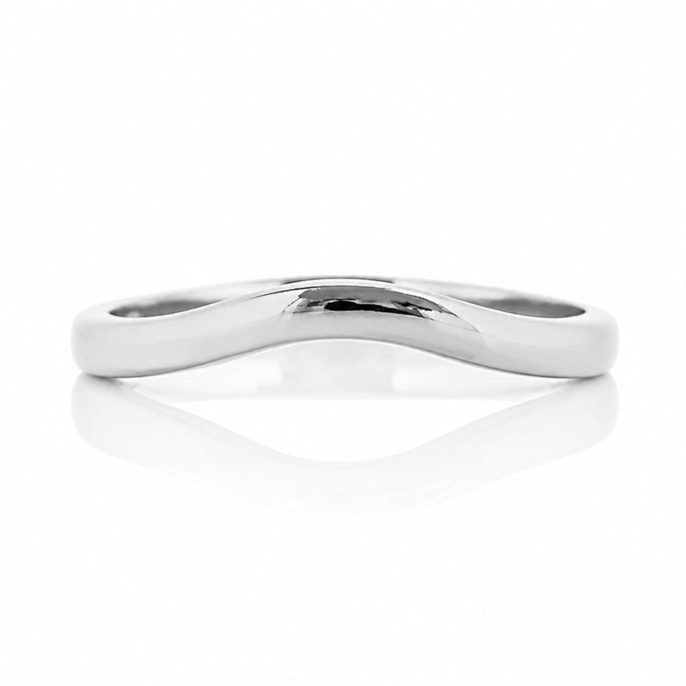 Lilly, a Curved Wedding Band Ring - Victoria's Jewellery