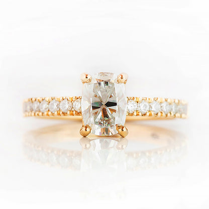 Emma, a Cushion cut Lab Diamond Engagement Ring