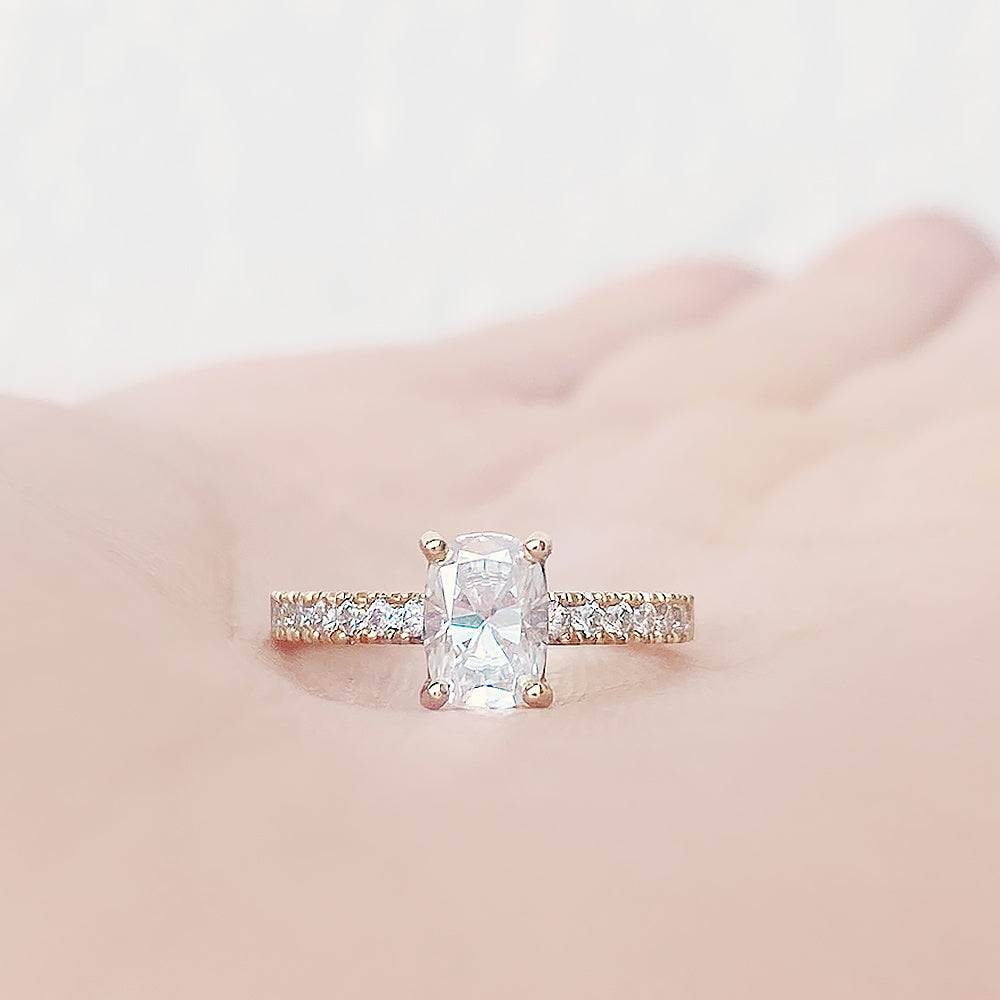 Emma, a Cushion cut Lab Diamond Engagement Ring