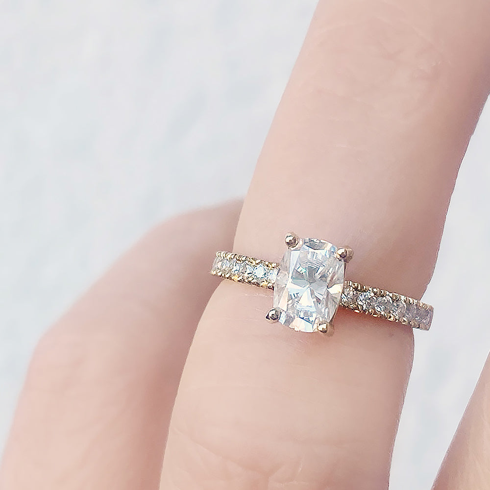 Emma, a Cushion cut Lab Diamond Engagement Ring