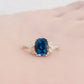 Rosalie, a London Blue Topaz and Lab Diamond Ring