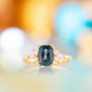 Rosalie, a London Blue Topaz and Lab Diamond Ring - Victoria's Jewellery