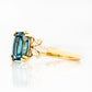 Rosalie, a London Blue Topaz and Lab Diamond Ring