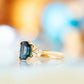 Rosalie, a London Blue Topaz and Lab Diamond Ring - Victoria's Jewellery