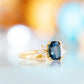 Rosalie, a London Blue Topaz and Lab Diamond Ring - Victoria's Jewellery
