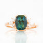 Rosalie, a London Blue Topaz and Lab Diamond Ring