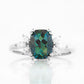 Rosalie, a London Blue Topaz and Lab Diamond Ring