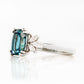 Rosalie, a London Blue Topaz and Lab Diamond Ring