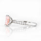 Emma, Cushion cut Pink Lab Diamond Ring - 2ct