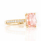 Emma, Cushion cut Pink Lab Diamond Ring - 2ct