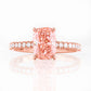 Emma, Cushion cut Pink Lab Diamond Ring - 2ct