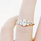 Oval cut Diamond cluster Engagement Ring in Yellow Gold - Victoria's Jewellery