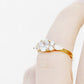 Oval cut Diamond cluster Engagement Ring in Yellow Gold - Victoria's Jewellery