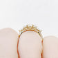 Oval cut Diamond cluster Engagement Ring in Yellow Gold - Victoria's Jewellery