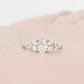 Oval cut Diamond cluster Engagement Ring in Yellow Gold - Victoria's Jewellery