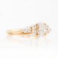 Oval cut Diamond cluster Engagement Ring in Yellow Gold - Victoria's Jewellery