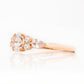 Oval cut Diamond cluster Engagement Ring in Rose Gold - Victoria's Jewellery
