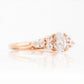 Oval cut Diamond cluster Engagement Ring in Rose Gold - Victoria's Jewellery