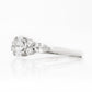 Oval cut Diamond cluster Engagement Ring in White Gold - Victoria's Jewellery