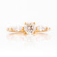 Lab Grown Diamond half eternity Engagement or Anniversary Ring in Rose Gold - Victoria's Jewellery