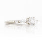 Lab Grown Diamond half eternity Engagement or Anniversary Ring in White Gold - Victoria's Jewellery