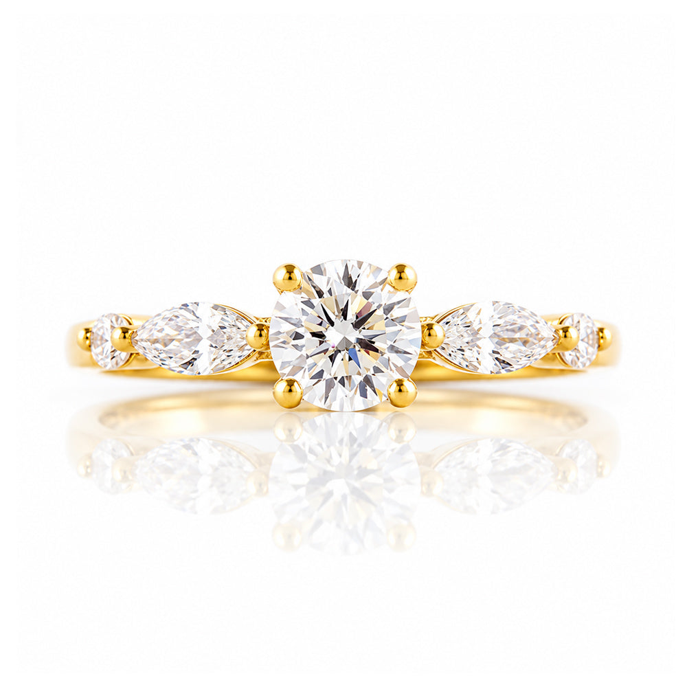 Mia, a Lab Diamond Half Eternity Engagement Ring - Victoria's Jewellery