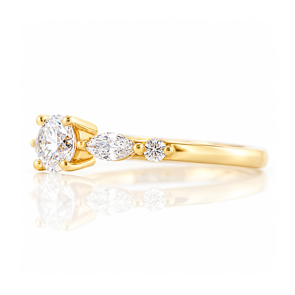 Mia, a Lab Diamond Half Eternity Engagement Ring - Victoria's Jewellery
